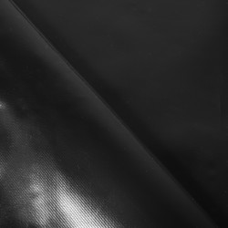 Ткань ПВХ 450 гр/м2, Чёрный (на отрез)  в Армавире