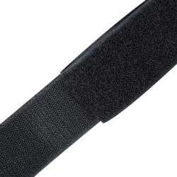 Контактная лента 25мм цвет Чёрный (велькро-липучка, на отрез)  в Армавире