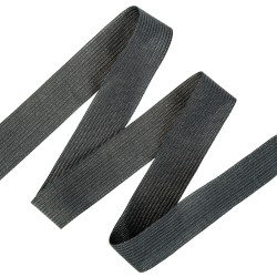 Окантовочная лента-бейка, цвет Чёрный 22мм (на отрез)  в Армавире