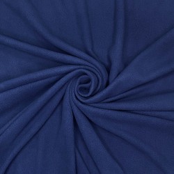 Ткань Флис Односторонний 130 гр/м2, цвет Темно-синий (на отрез)  в Армавире