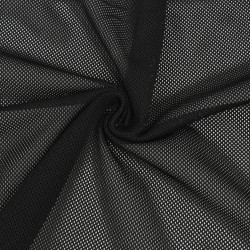 Трикотажная Сетка 75 г/м2, цвет Черный (на отрез)  в Армавире