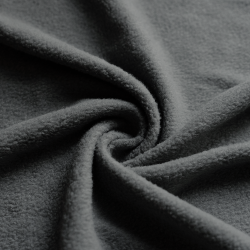 Ткань Флис Односторонний 130 гр/м2, цвет Серый (на отрез)  в Армавире