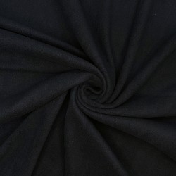 Ткань Флис Односторонний 130 гр/м2, цвет Черный (на отрез)  в Армавире