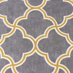 Интерьерная ткань Дак (DUCK), принт &quot;Орнамент на Сером&quot; (на отрез)  в Армавире