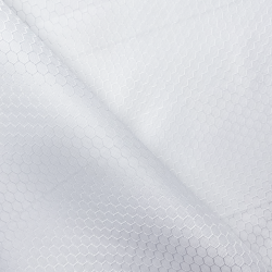 Ткань Оксфорд 300D PU Рип-Стоп СОТЫ, цвет Белый (на отрез)  в Армавире