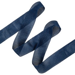 Окантовочная лента-бейка, цвет Синий 22мм (на отрез)  в Армавире