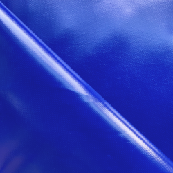 Ткань ПВХ 450 гр/м2, Синий (Ширина 160см), на отрез  в Армавире