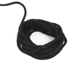 Шнур для одежды тип 2,  Чёрный (плетено-вязаный/полиэфир)  в Армавире